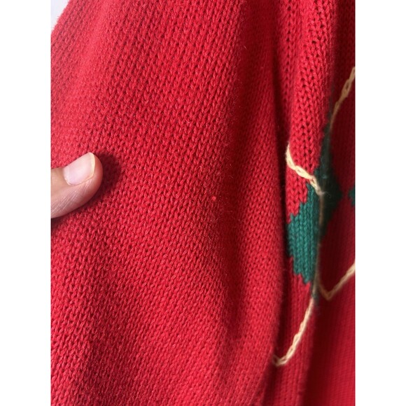 VTG Susan Bristol Cardigan Sweater 90s Teacher Apple Flowers Cottagecore Sz M - Picture 13 of 14